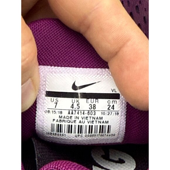 ✅Womens 7 Nike Air Zoom Winflo Running Shoes Athletic Sneakers Burgundy White - Picture 2 of 12